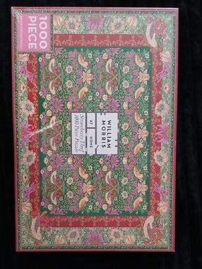 Brand new, sealed William Morris “Strawberry Thief” 1000 piece puzzle.
